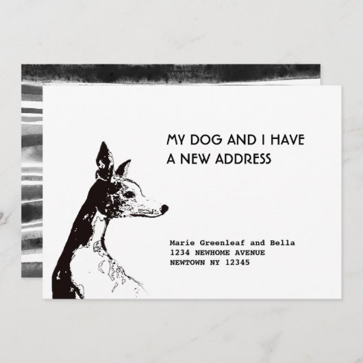 フラット引越しのお知らせ 案内状 (正面/裏面)