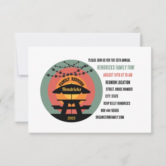 フラット懇親会日付カードの保存 セーブザデート (正面)