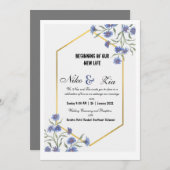 フラット招待状、サイズ：12.7 cm x 17.8 cm、紙:M 招待状 (正面/裏面)