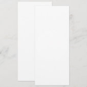 フラット招待状、サイズ: 4" x 9.25インチ、紙: Semi-Glo 招待状 (正面/裏面)