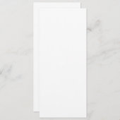 フラット招待状、サイズ： 4" x 9.25インチ、紙: Semi-Glo 招待状 (正面/裏面)