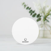 フラット招待状、サイズ:5.25インチx 5.25インチ、紙:マット 招待状 (スタンド正面)