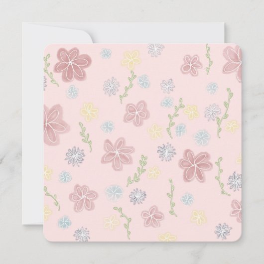 フラット招待状、サイズ: 5.25インチx 5.25インチ、紙: Semi- 招待状 (正面)