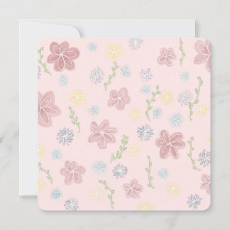 フラット招待状、サイズ： 5.25インチx 5.25インチ、紙: Semi- 招待状