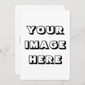 フラット招待状、サイズ： 5" x 7"、画像はこちら 招待状 (正面/裏面)