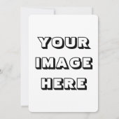 フラット招待状、サイズ： 5" x 7"、画像はこちら 招待状 (裏面)