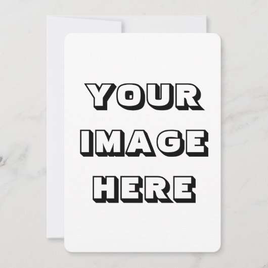 フラット招待状、サイズ： 5" x 7"、画像はこちら 招待状 (正面)