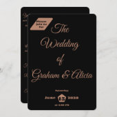 フラット招待状, サイズ: 5" x 7", 紙: シグネチャーM 招待状 (正面/裏面)