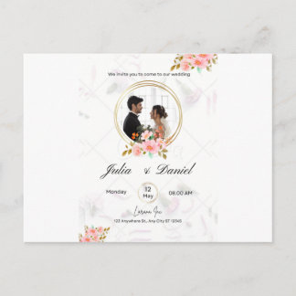 フラット招待状, サイズ: 5" x 7", 紙: マット仕上げ,  案内ポストカード