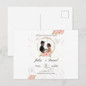 フラット招待状, サイズ: 5" x 7", 紙: マット仕上げ,  案内ポストカード (正面/裏面)