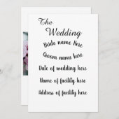 フラット招待状、サイズ： 5" x 7"、紙：マット、スタン 招待状 (正面/裏面)