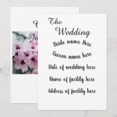 フラット招待状, サイズ: 5" x 7", 紙: マット, スタ 招待状 (正面/裏面)