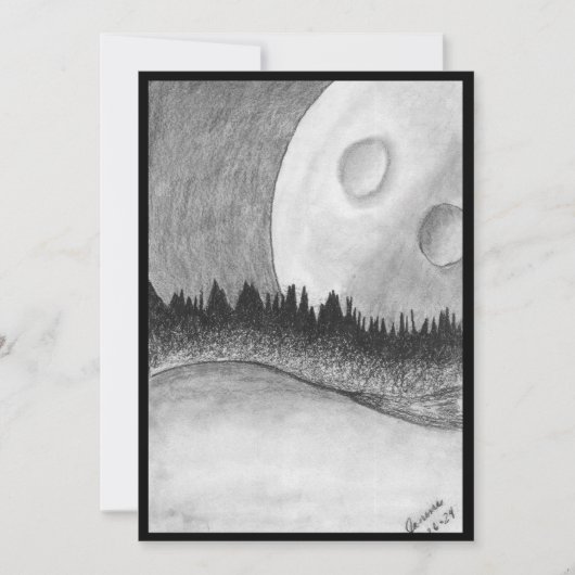 フラット招待状 サイズ: 5" x 7"、紙: マット、封筒付き 招待状 (正面)