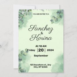 フラット招待状、サイズ: 5" x 7"、紙: Matte、Enve 招待状