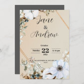 フラット招待状、サイズ： 5" x 7"、紙: Matte、Enve 招待状 (正面/裏面)