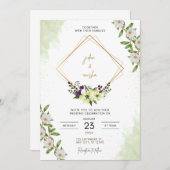 フラット招待状、サイズ： 5" x 7"、紙: Matte、Enve 招待状 (正面/裏面)