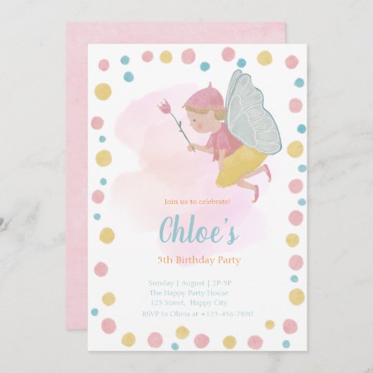 フラット招待状、サイズ: 5" x 7"、紙: Matte、Enve 招待状 (正面/裏面)