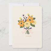 フラット招待状、サイズ： 5" x 7"、紙: Signature M 招待状 (裏面)