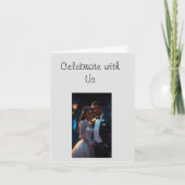 フラット招待状、サイズ： 5" x 7"結婚のカップル 案内状 (正面)