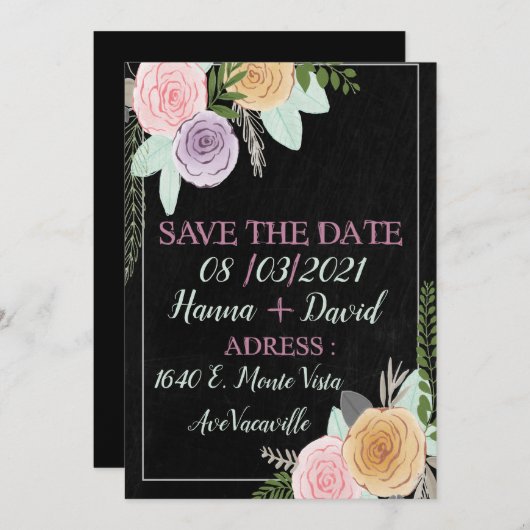 フラット案内カード 案内状 (正面/裏面)