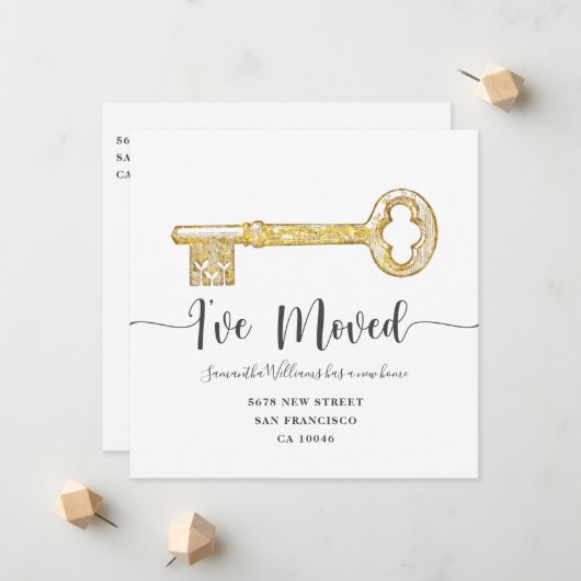 フラット案内カード 案内状 (正面/裏面インサイチュ)