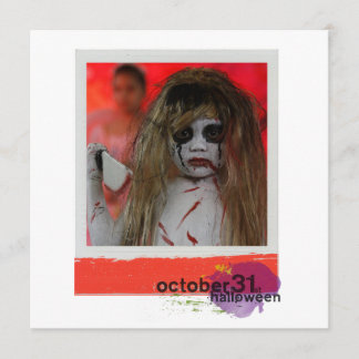 フラット正方形フォトハロウィーンのグリーティングカード カード