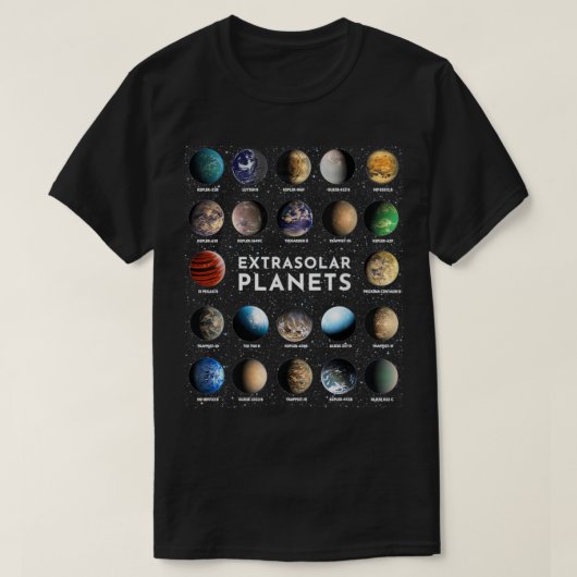フラット火星協会惑星天文学火星府 Tシャツ (デザイン正面)