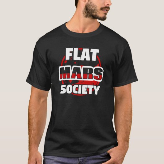 フラット火星協会陰謀論宇宙惑星 Tシャツ (正面)