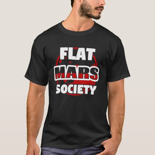 フラット火星協会陰謀論宇宙惑星 Tシャツ (正面)
