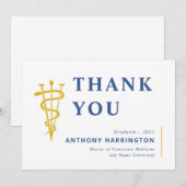 フラット獣医シンボルブルーメイズサンキューカード サンキューカード (正面/裏面)