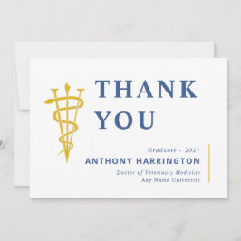 フラット獣医シンボルブルーメイズサンキューカード サンキューカード