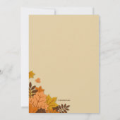 フラット紅葉招待状 招待状 (裏面)