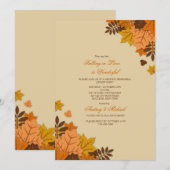 フラット紅葉招待状 招待状 (正面/裏面)