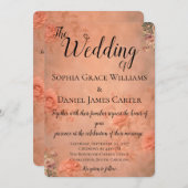 フラット結婚式招待状カード 招待状 (正面/裏面)