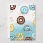 フラット1日の誕生日の招待状。 招待状 (裏面)