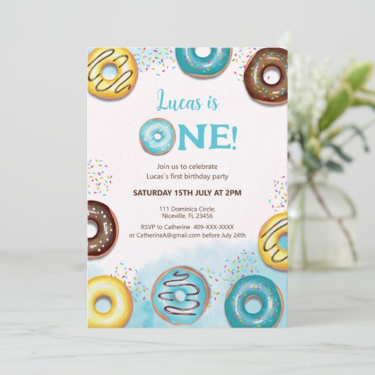 フラット1日の誕生日の招待状。 招待状 (スタンド正面)