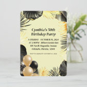 フラット50番目の誕生日招待状 シーズンカード (スタンド正面)