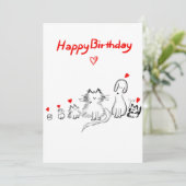 フラット5x7誕生日カード サンキューカード (スタンド正面)