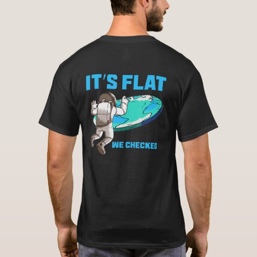 フラット・アース 地図 フラット・アース Tシャツ (裏面)