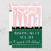 フラット アートデコ ホリデー カード (正面/裏面)