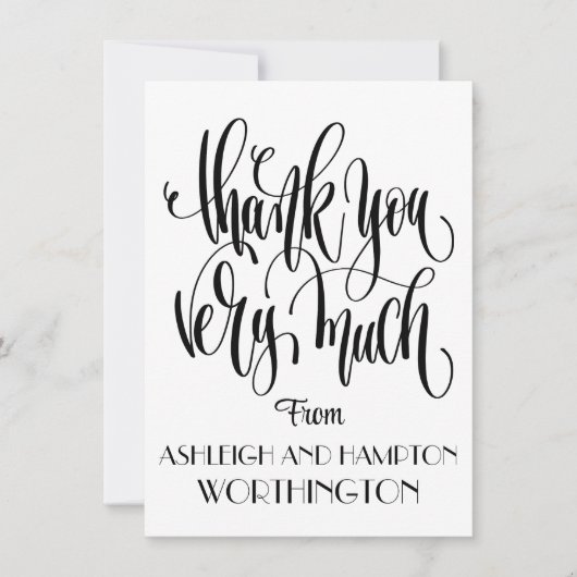 フラット カード ありがとうございます (正面)