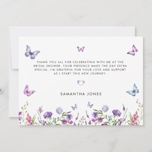 フラット サンクス カード (裏面)