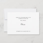 フラット サンクス カード ブライダル シャワー (裏面)