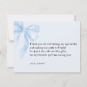 フラット サンクス ブルー ベア カード (裏面)