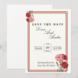 フラット・セーブ・ザ・デートカード セーブザデート