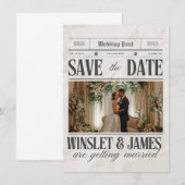 フラット セーブ・ザ・デート カード (正面/裏面)