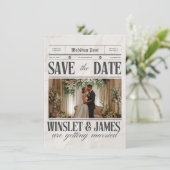 フラット セーブ・ザ・デート カード (スタンド正面)