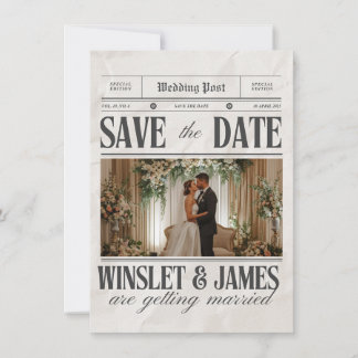 フラット セーブ・ザ・デート カード