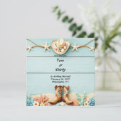 フラット セーブ・ザ・デート カード (スタンド正面)