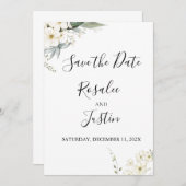 フラット セーブ・ザ・デート カード (正面/裏面)